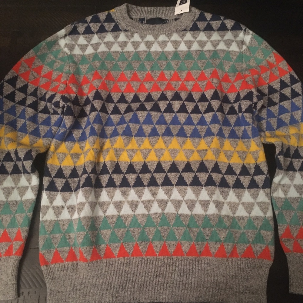 Gap Kids Patterned Crew Neck Sweater